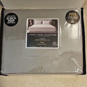Hotel Collection Gray Microfiber Sheet Set